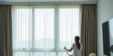 Delicate sheer drape cleaning cashmere Matty Curtain Cleaning