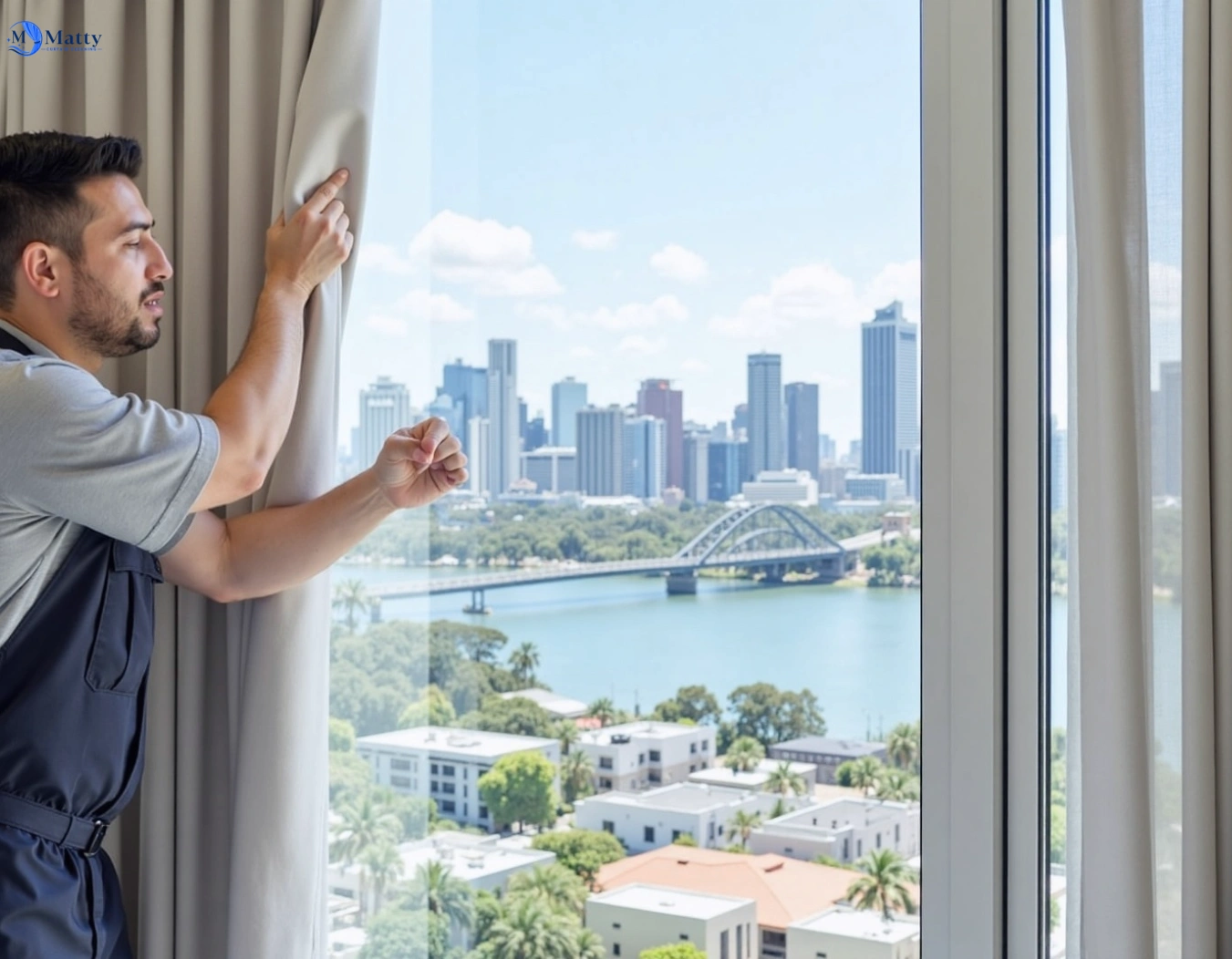 Professional curtain steam cleaning service cashmere QLD by Matty Curtain Cleaning